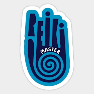 reikihandbluemaster Sticker